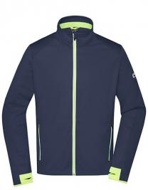 Tryck på Sport Softshell Jacka Herr — Navy/Bright Yellow