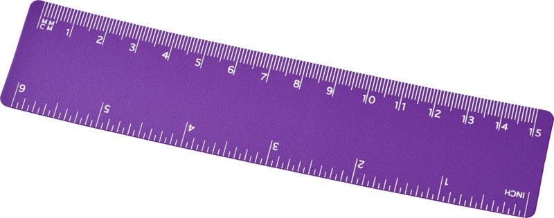 Tryck på Billig Linjal i Plast 15cm — Lila