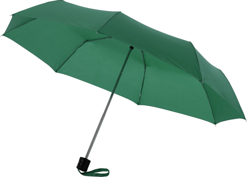Tryck på Billigt Hopfällbart Paraply 21,5" — Grön 