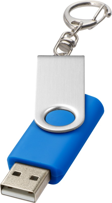 Tryck på USB-minne med Nyckelring — Medium blå