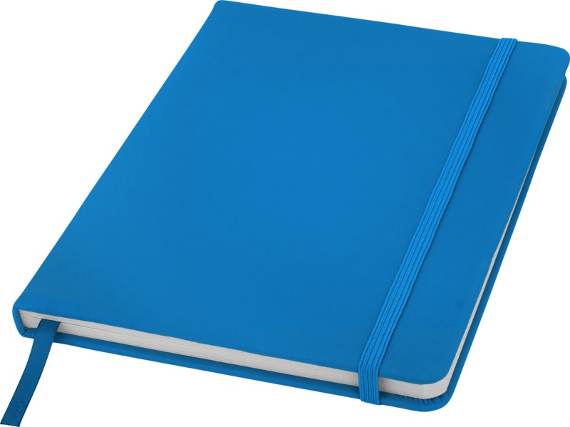 Tryck på Premium Anteckningsbok A5 med Mjukt Omslag — Ljusblå 