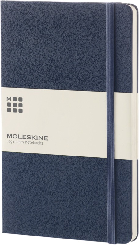 Tryck på Lyxig Moleskine Classic L Blank Anteckningsbok — Safir