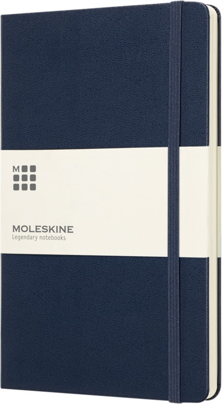 Tryck på Exklusiv Moleskine Classic L Prickad Anteckningsbok — Safir