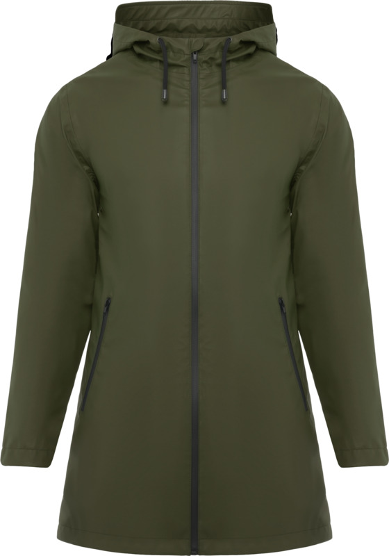 Tryck på Premium Regnjacka för Dam — Dark Military Green