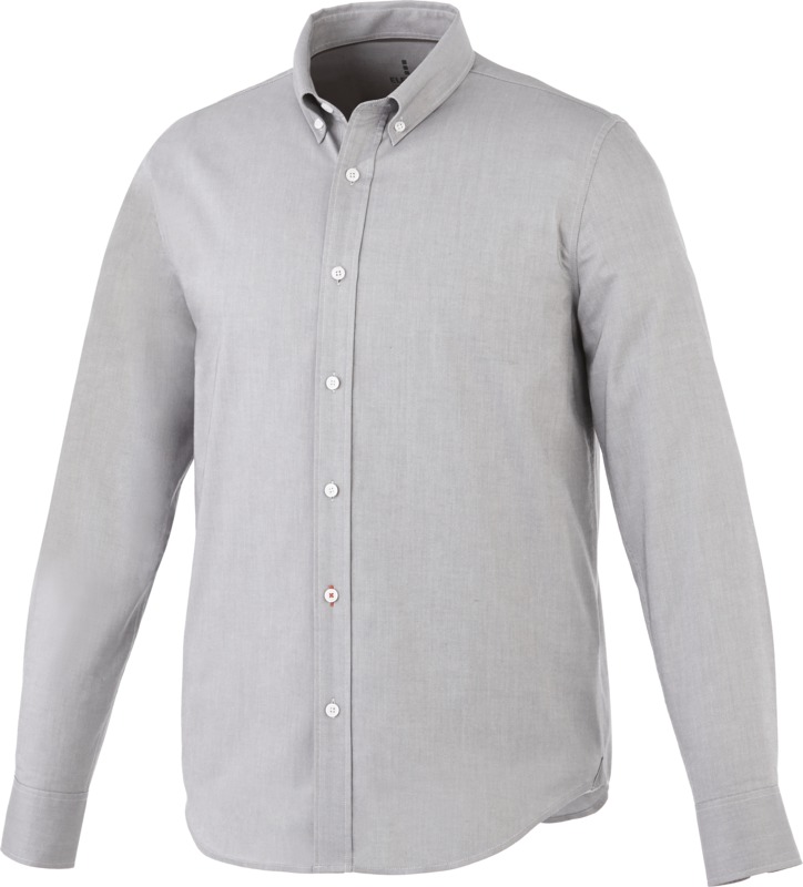 Tryck på Premium Herr Oxford Skjorta Långärmad — Stålgrå