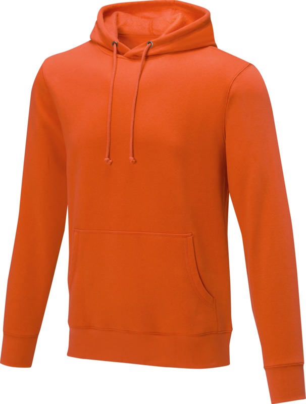 Tryck på Premium Herrhoodie med Mysig Insida — Orange 