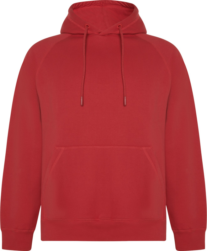 Tryck på Ekologisk Unisex Hoodie med Återvunnen Polyester — Röd 