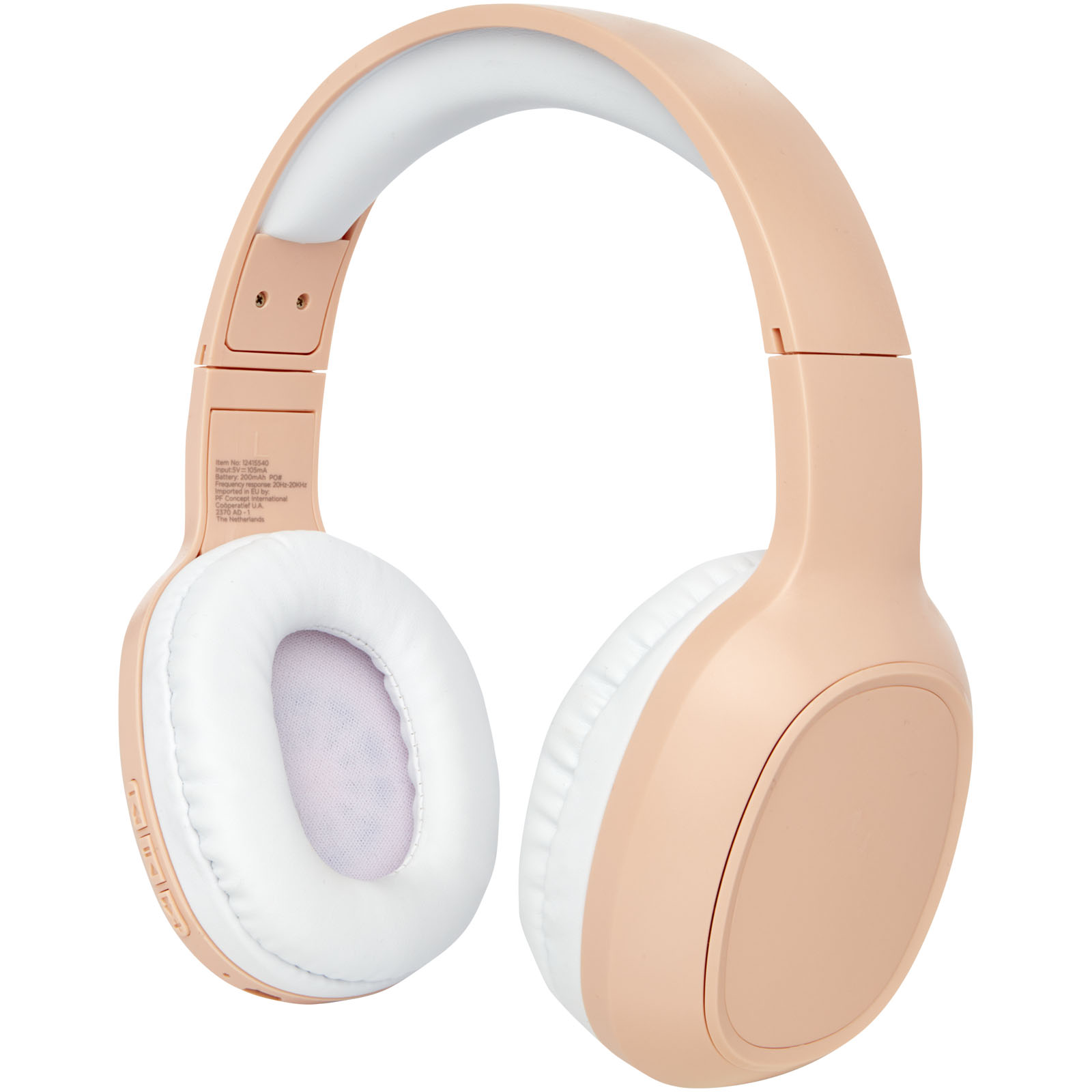 Tryck på Trådlösa Hörlurar med Mikrofon och 4 Timmars Batteritid — Pale blush pink