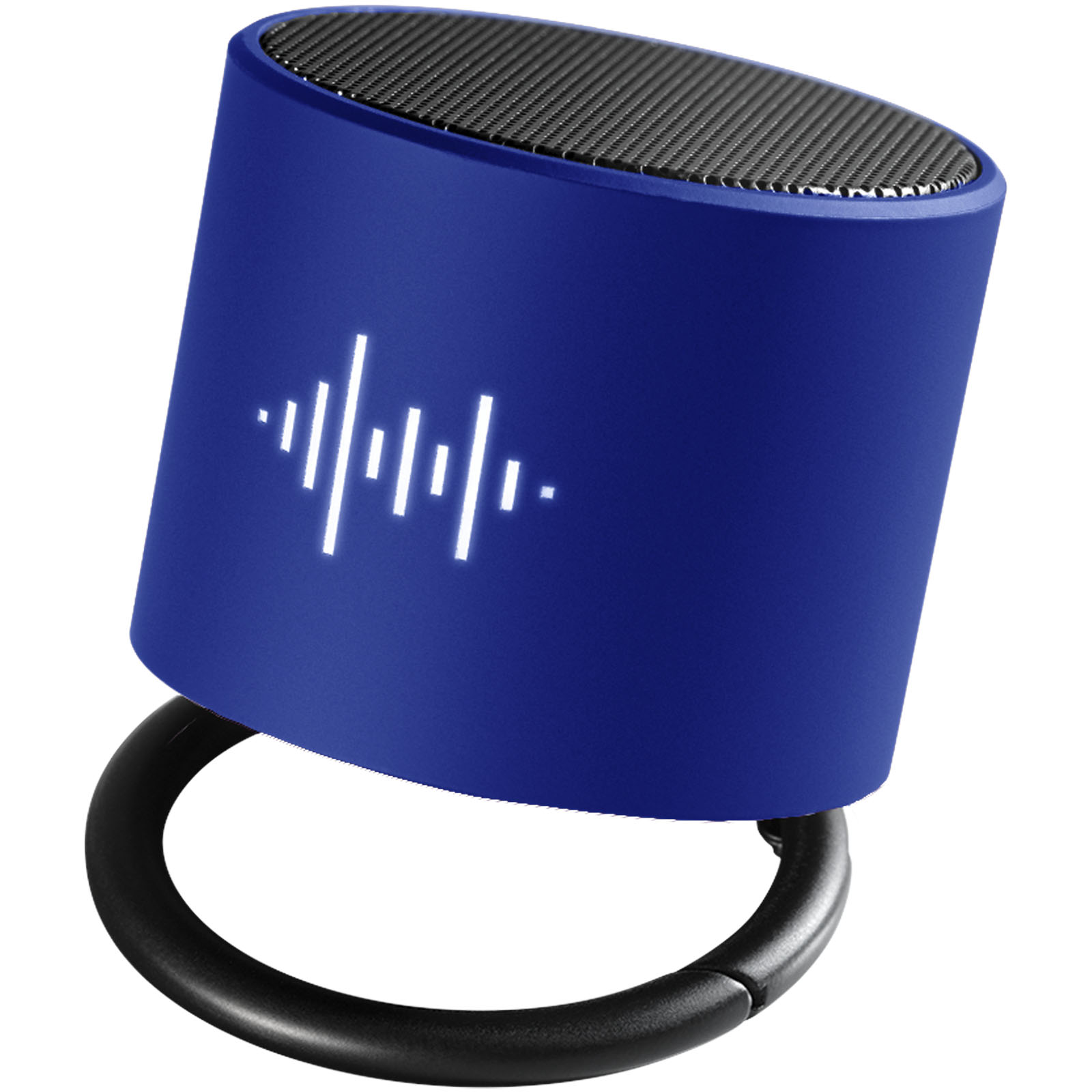 Tryck på Ringhögtalare 3W med Belyst Logotyp och Antibakteriell Behandling — Reflex blue/Svart