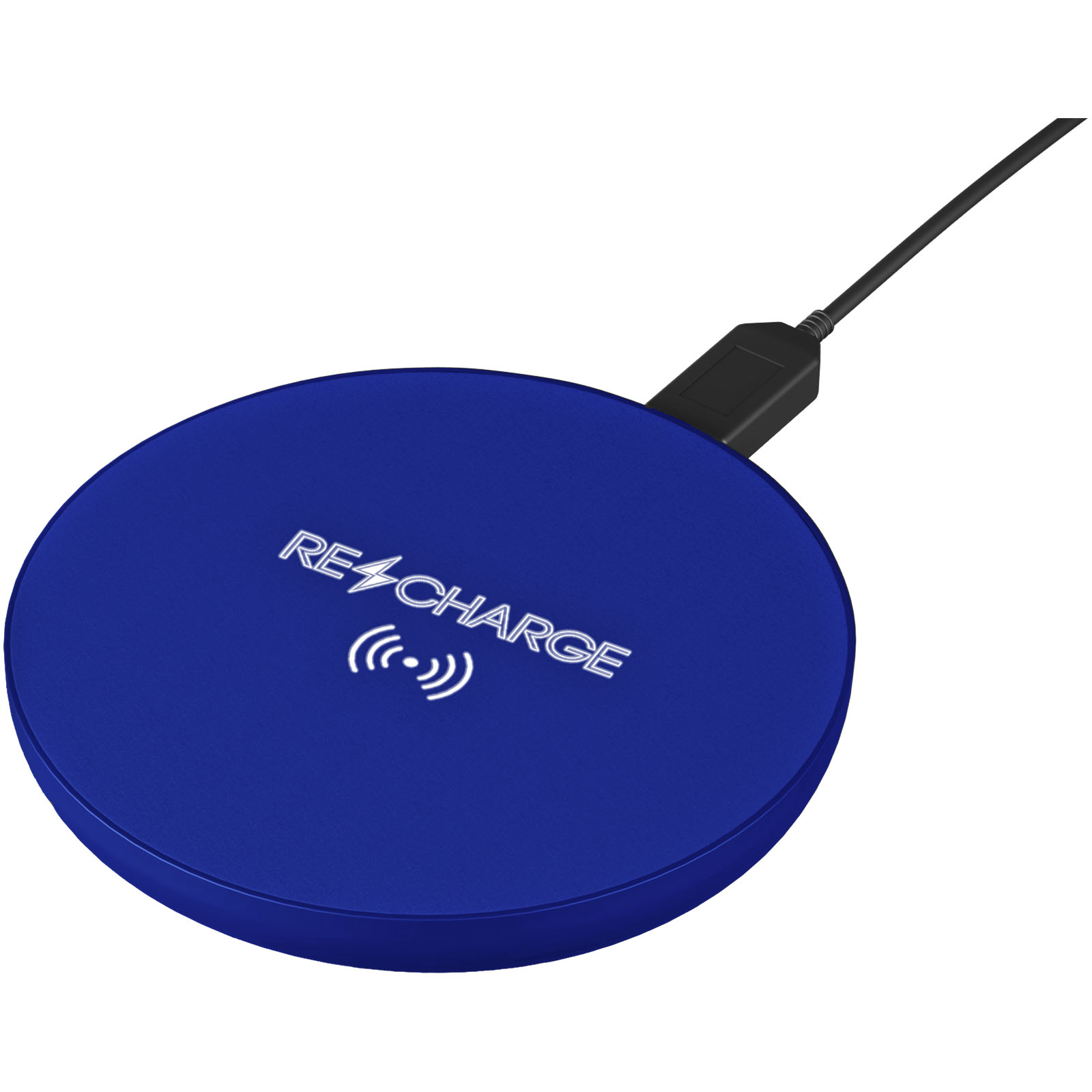 Tryck på Laddningsstation 10W med Upplyst Logotyp — Reflex blue