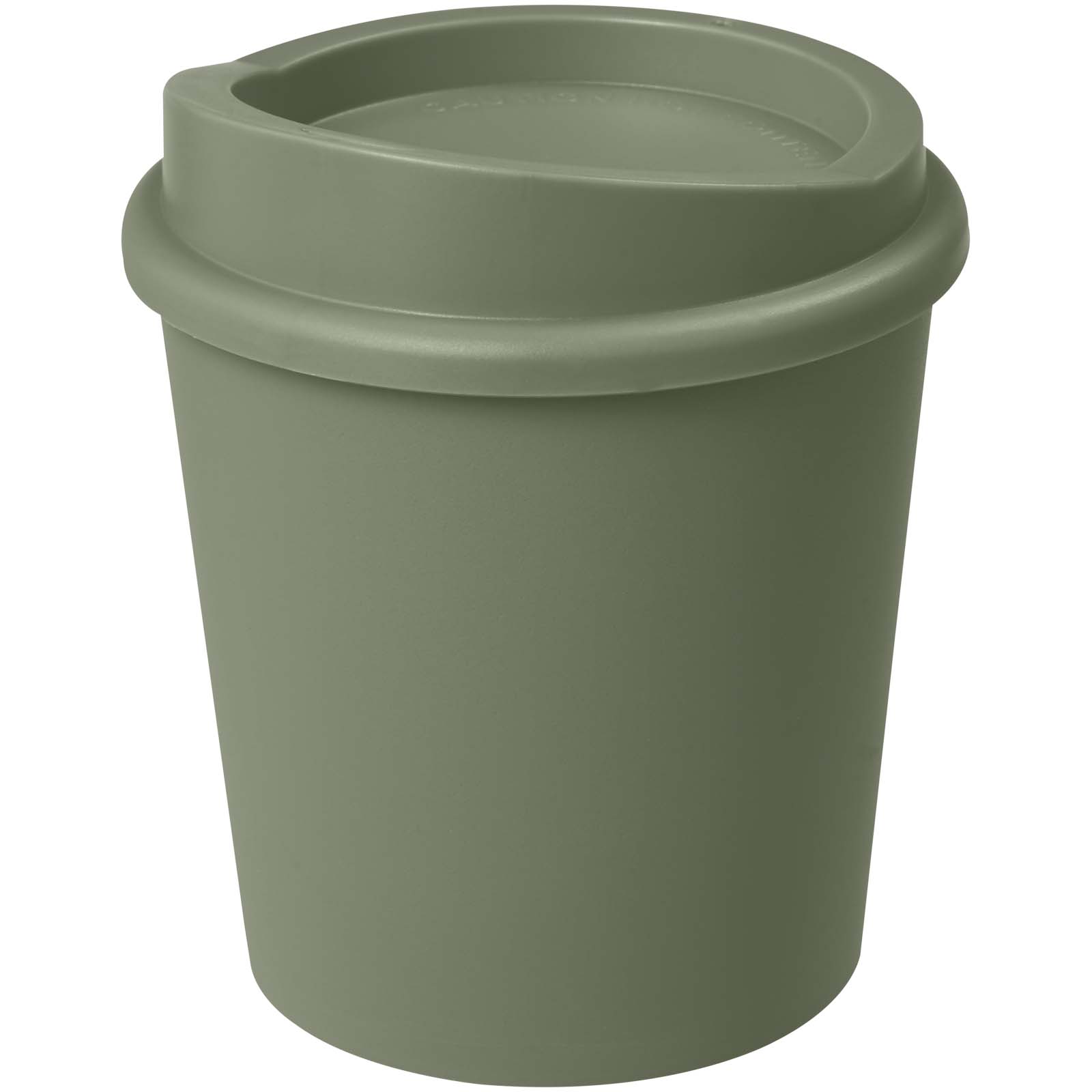 Tryck på Mugg 200ml med Spillsäkert Lock — Ljunggrön