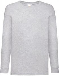 Tryck på Långärmad T-shirt Barn — Heather Grey