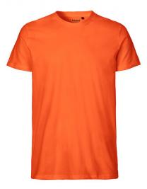 Tryck på T-shirt Organic Herr — Orange