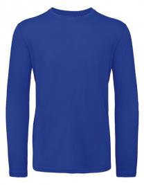 Tryck på Långärmad T-shirt Organic Herr — Cobalt Blue