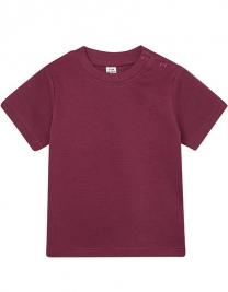 Tryck på Baby T-shirt Organic — Burgundy