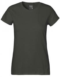 Tryck på T-shirt Organic Classic Dam — Charcoal