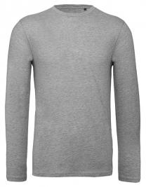 Tryck på Långärmad T-shirt Organic Herr — Sport Grey (Heather)