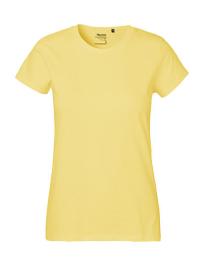 Tryck på T-shirt Organic Classic Dam — Dusty Yellow