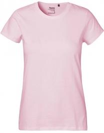 Tryck på T-shirt Organic Classic Dam — Light Pink