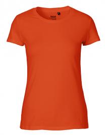 Tryck på T-shirt Organic Classic Dam — Orange