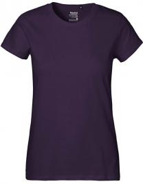 Tryck på T-shirt Organic Classic Dam — Purple