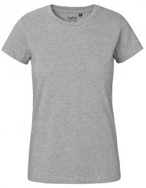 Tryck på T-shirt Organic Classic Dam — Sport Grey