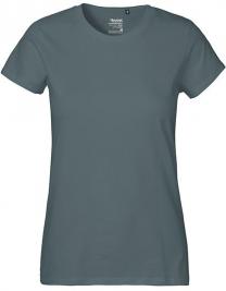 Tryck på T-shirt Organic Classic Dam — Teal