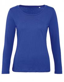 Tryck på Långärmad T-shirt Organic Dam — Cobalt Blue