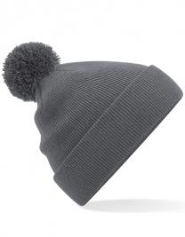 Tryck på Beechfield Pom Pom Mössa Barn — Graphite Grey