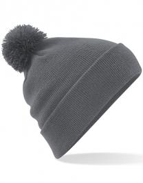 Tryck på Beechfield Pom Pom Mössa — Graphite Grey