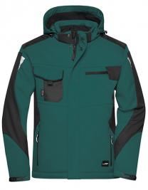 Tryck på Softshell Arbetsjacka — Dark Green/Black