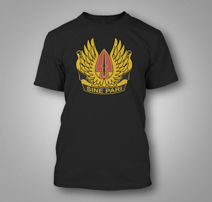 USASOC Special Operations Command Sine Pari Forces Black T-shirt USASOC Special Operations Command Sine Pari Forces Black T-shirt