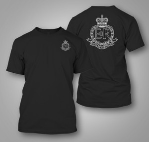 Queen's Royal Hussars British Cavalry Black T-shirt Queen's Royal Hussars British Cavalry Black T-shirt