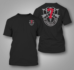 U.S. Army 7th Special Forces Group Black T-shirt U.S. Army 7th Special Forces Group Black T-shirt