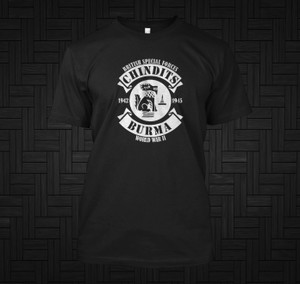 British Special Forces Chindits Burma Campaign Black T-shirt British Special Forces Chindits Burma Campaign Black T-shirt