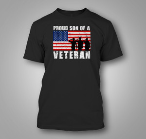 Proud Son of a Veteran Military Family Black T-shirt Proud Son of a Veteran Military Family Black T-shirt