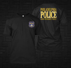 Philadelphia Police Honor Integrity Service Black T-shirt Philadelphia Police Honor Integrity Service Black T-shirt