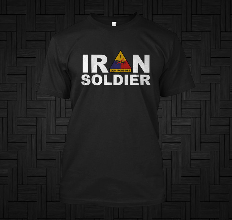 1st Armored Division "Old Ironsides" Graphic Black T-shirt