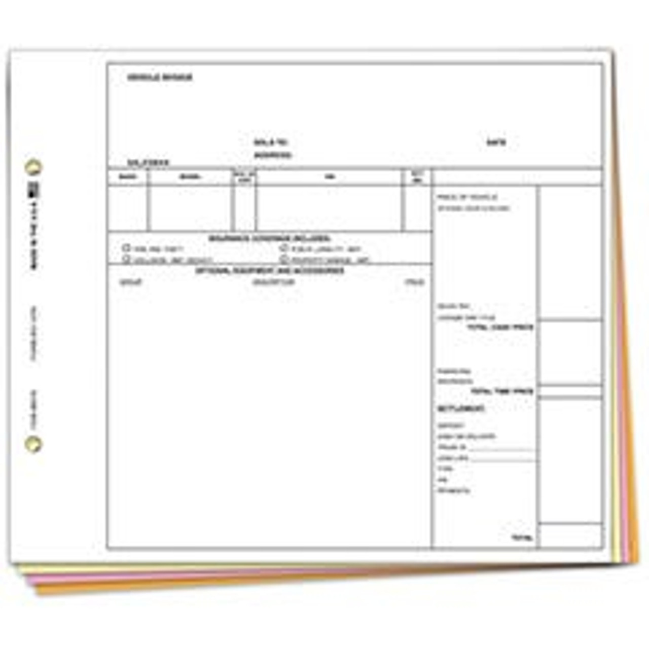 Vehicle Invoice Forms, Car Invoice Template