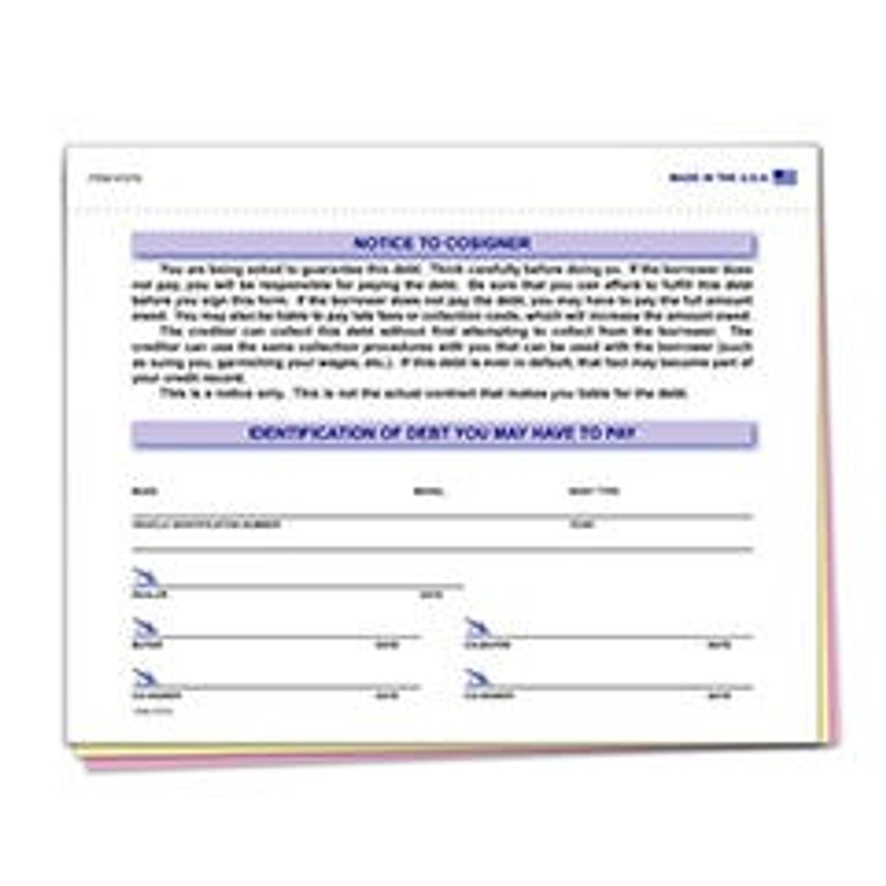 Notice To Cosigner Form