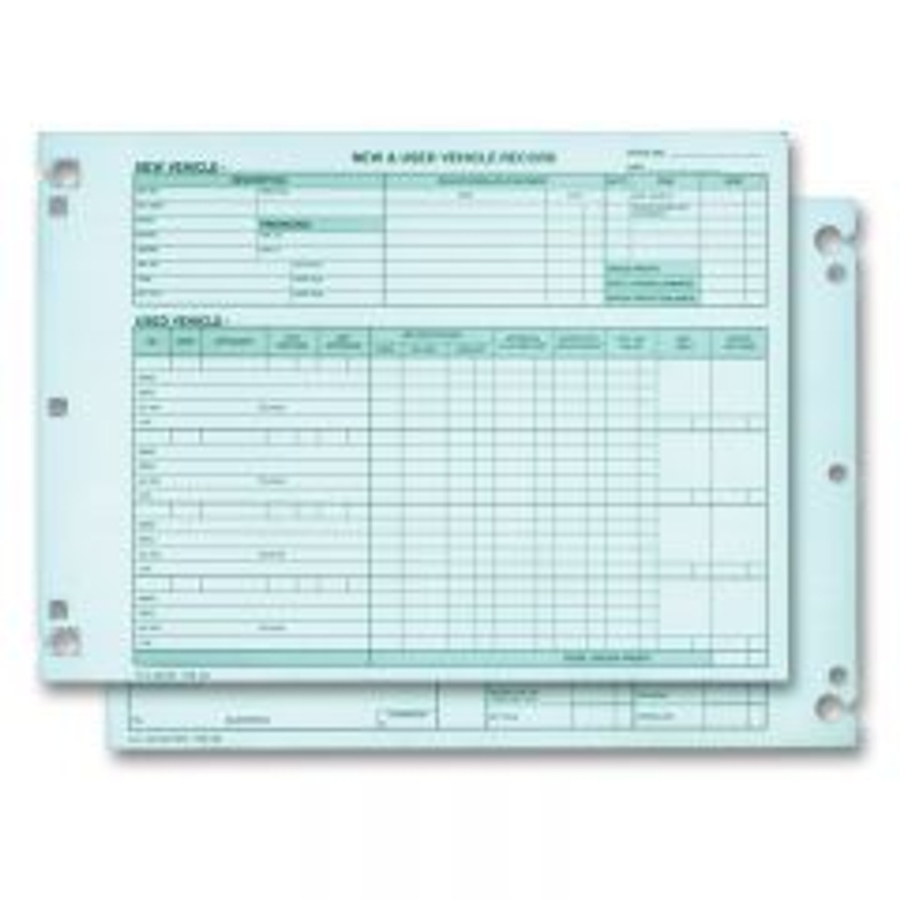Vehicle Inventory Form and Sheet