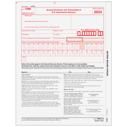 1096 Transmittal Forms
