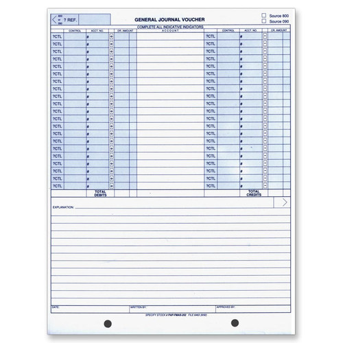 General Journal Vouchers Ford System