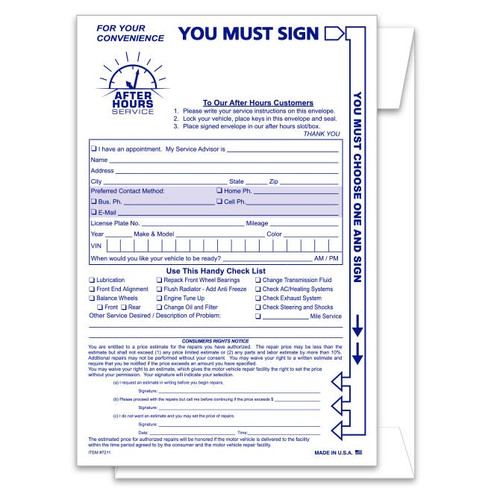 Multi-Choice Night Drop Envelopes - 100 Pack