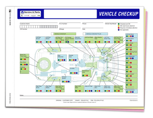 Chrysler Multi-Point Inspection Form