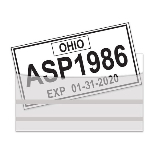 License Plate Tag Bag with Adhesive