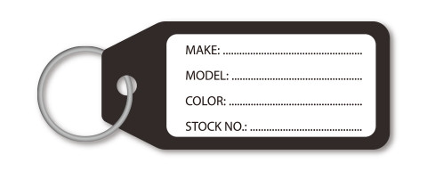 Plastic Key Tag Black (Pack of 100)