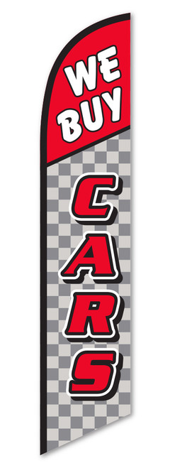 Swooper Banner - We Buy Cars Checkered