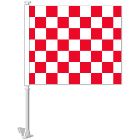 Standard Clip-On Flag - Red/White Checkered