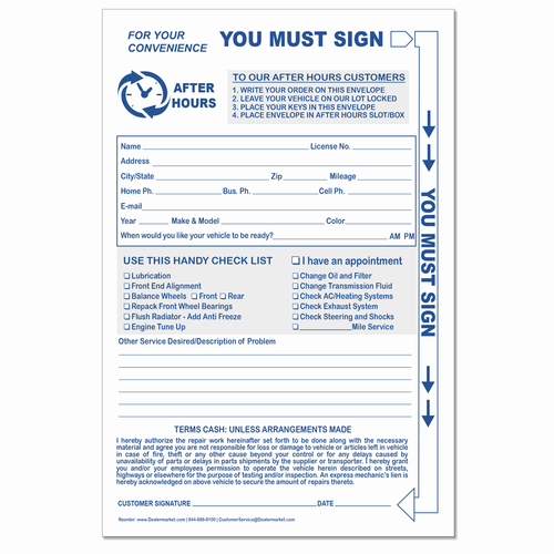 Night Drop Key Envelopes - 100 Pack